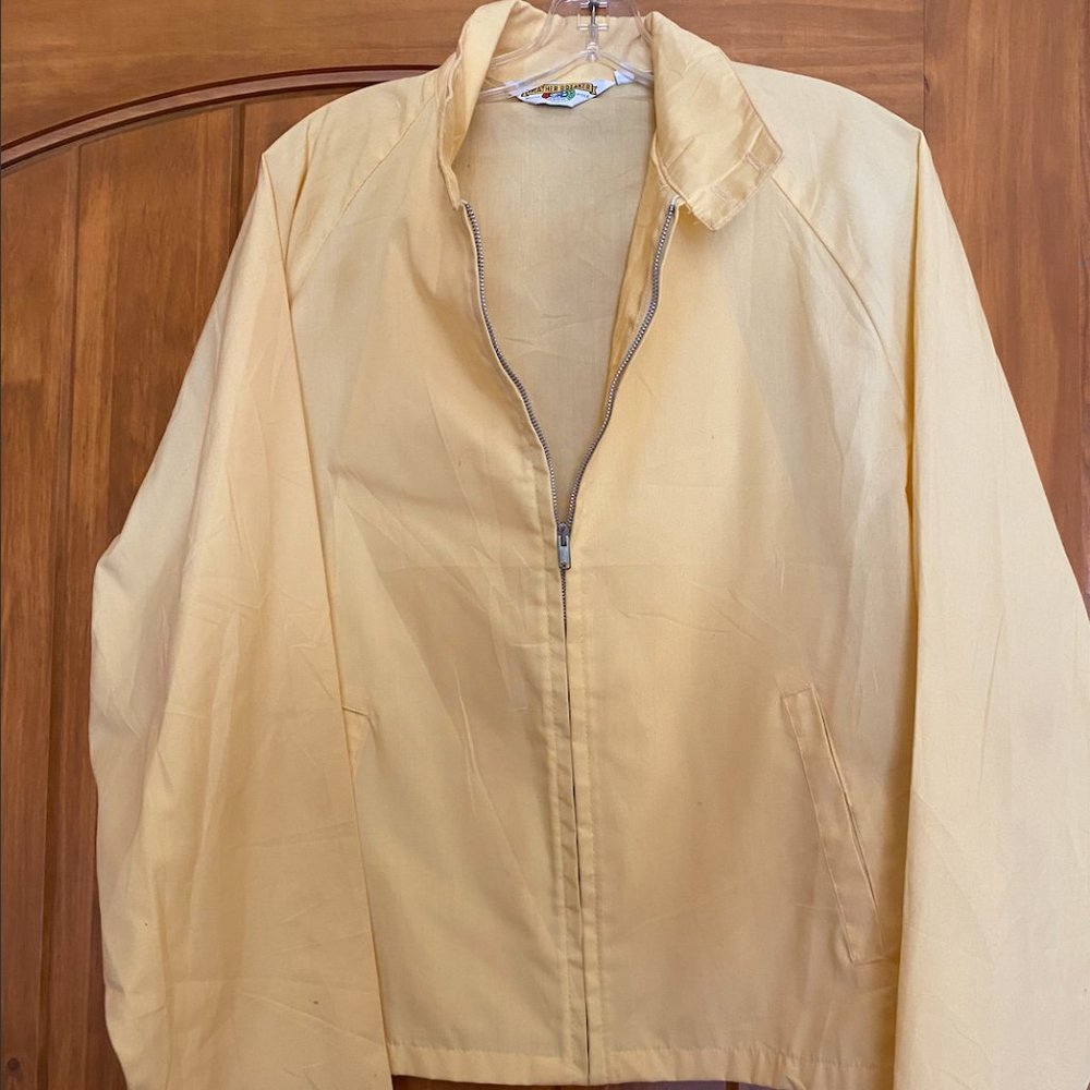 Yellow Weather Breaker Windbreaker Jacket Mens